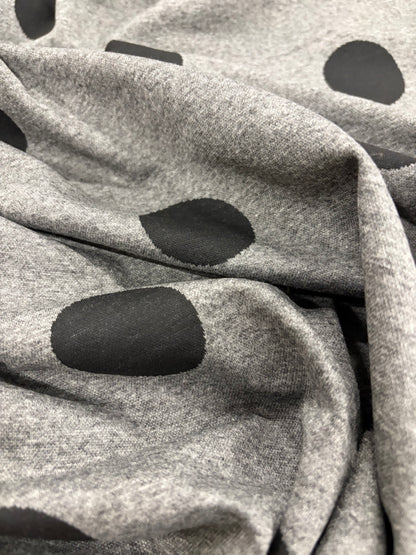 FANNY 016  jersey jacquard black/grey dots