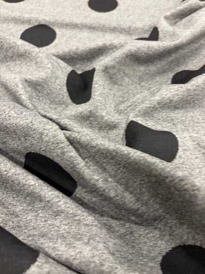 FANNY 016  jersey jacquard black/grey dots