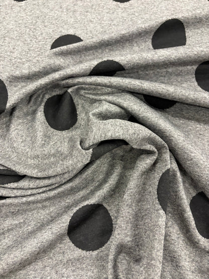 FANNY 016  jersey jacquard black/grey dots