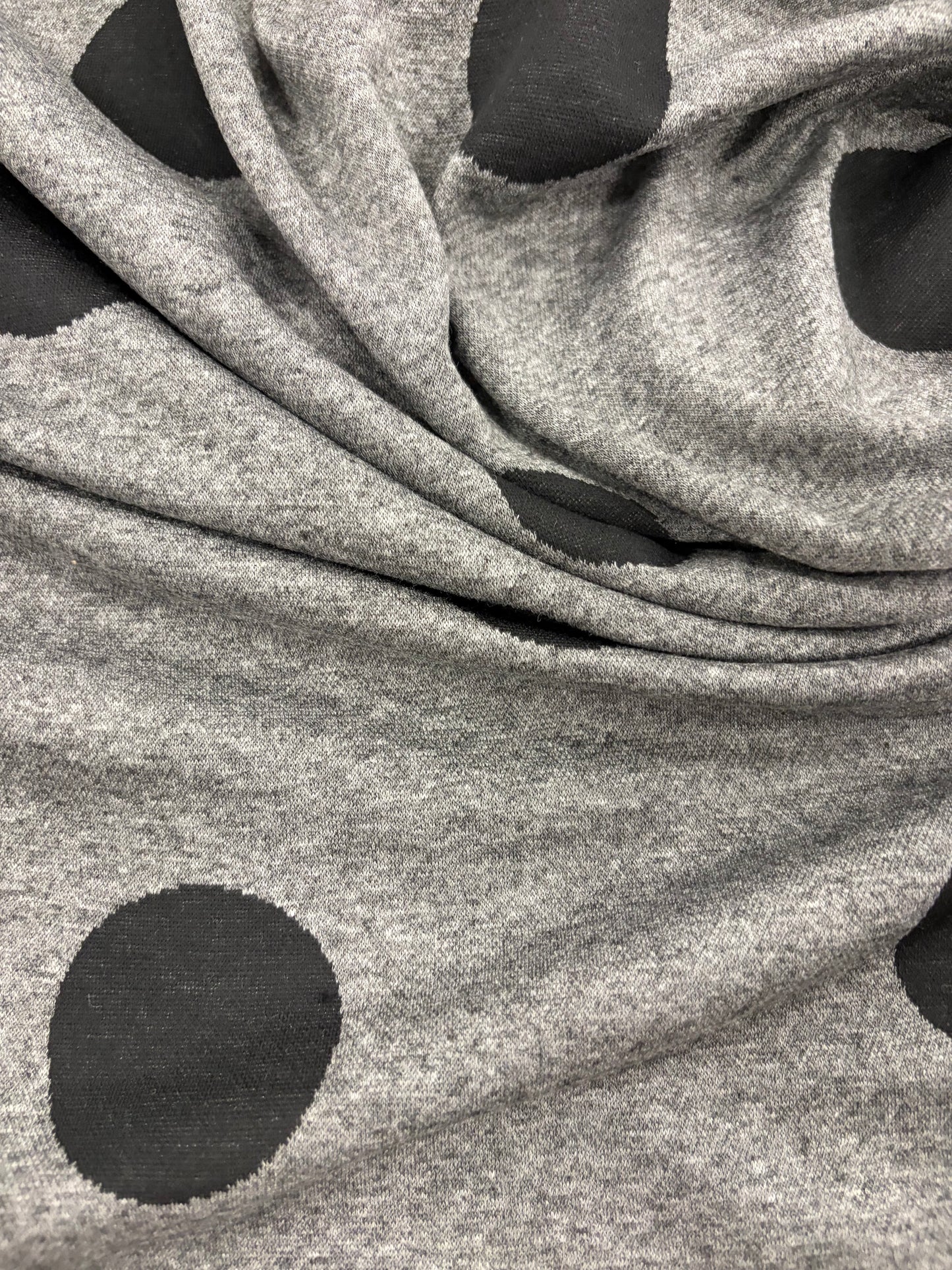 FANNY 016  jersey jacquard black/grey dots