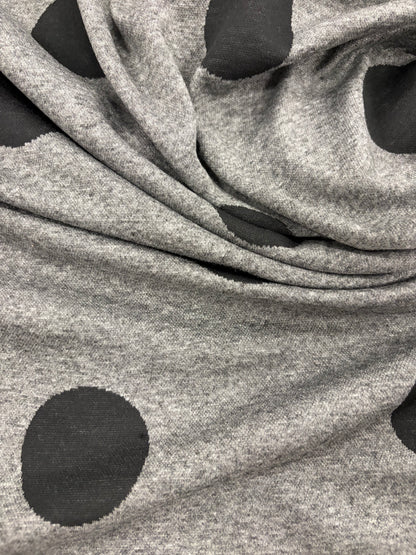 FANNY 016  jersey jacquard black/grey dots
