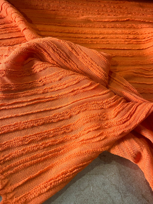 Cesare 028 cotton fantasy jersey stripes orange