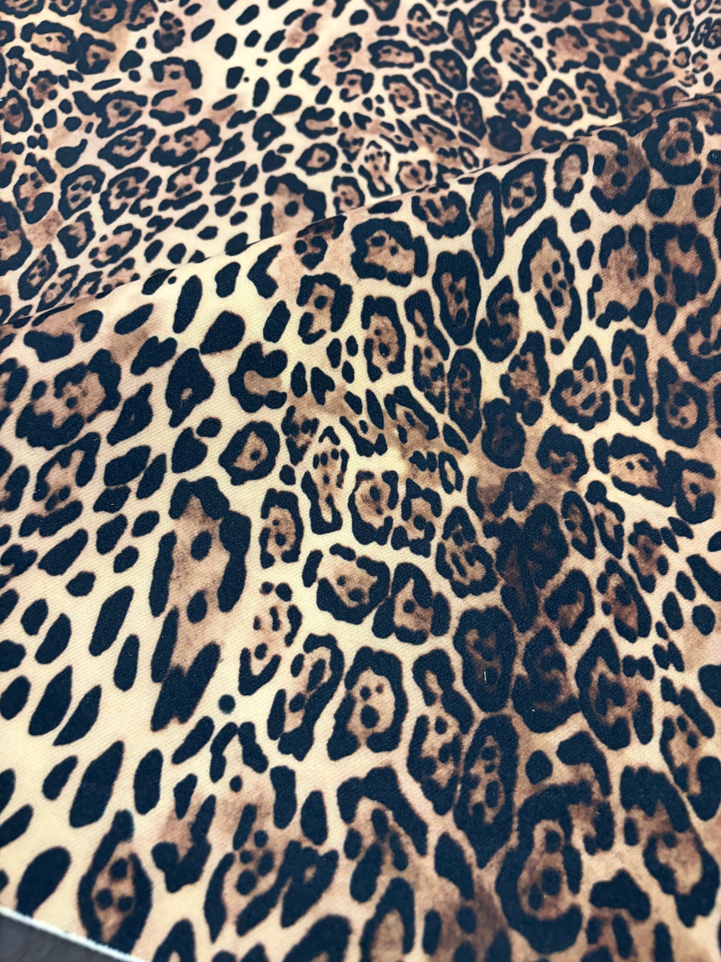 FANNY 020 fake fur leopard, brown leather