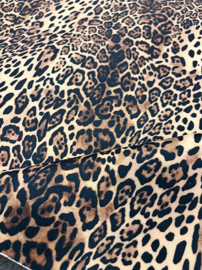 FANNY 020 fake fur leopard, brown leather