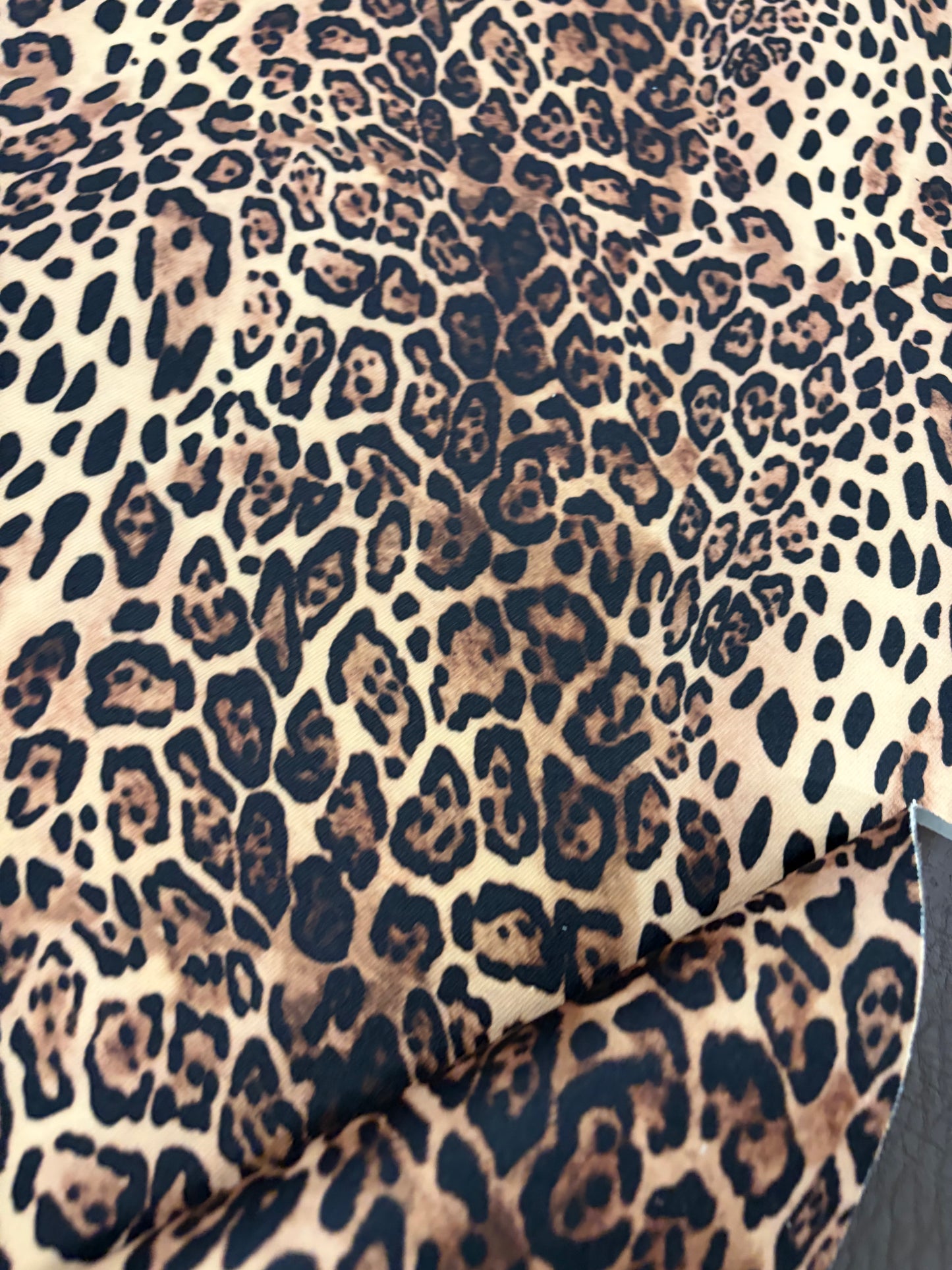 FANNY 020 fake fur leopard, brown leather