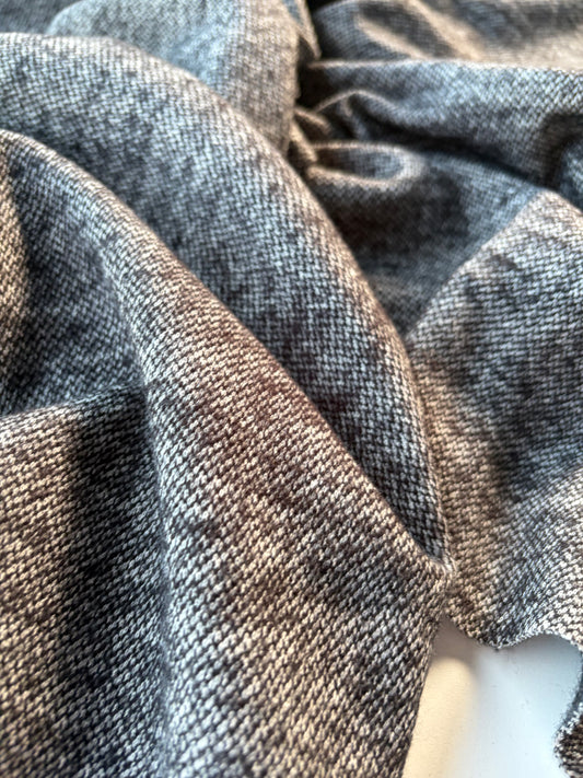 BURNS 033 grey mélange heavy wool jersey