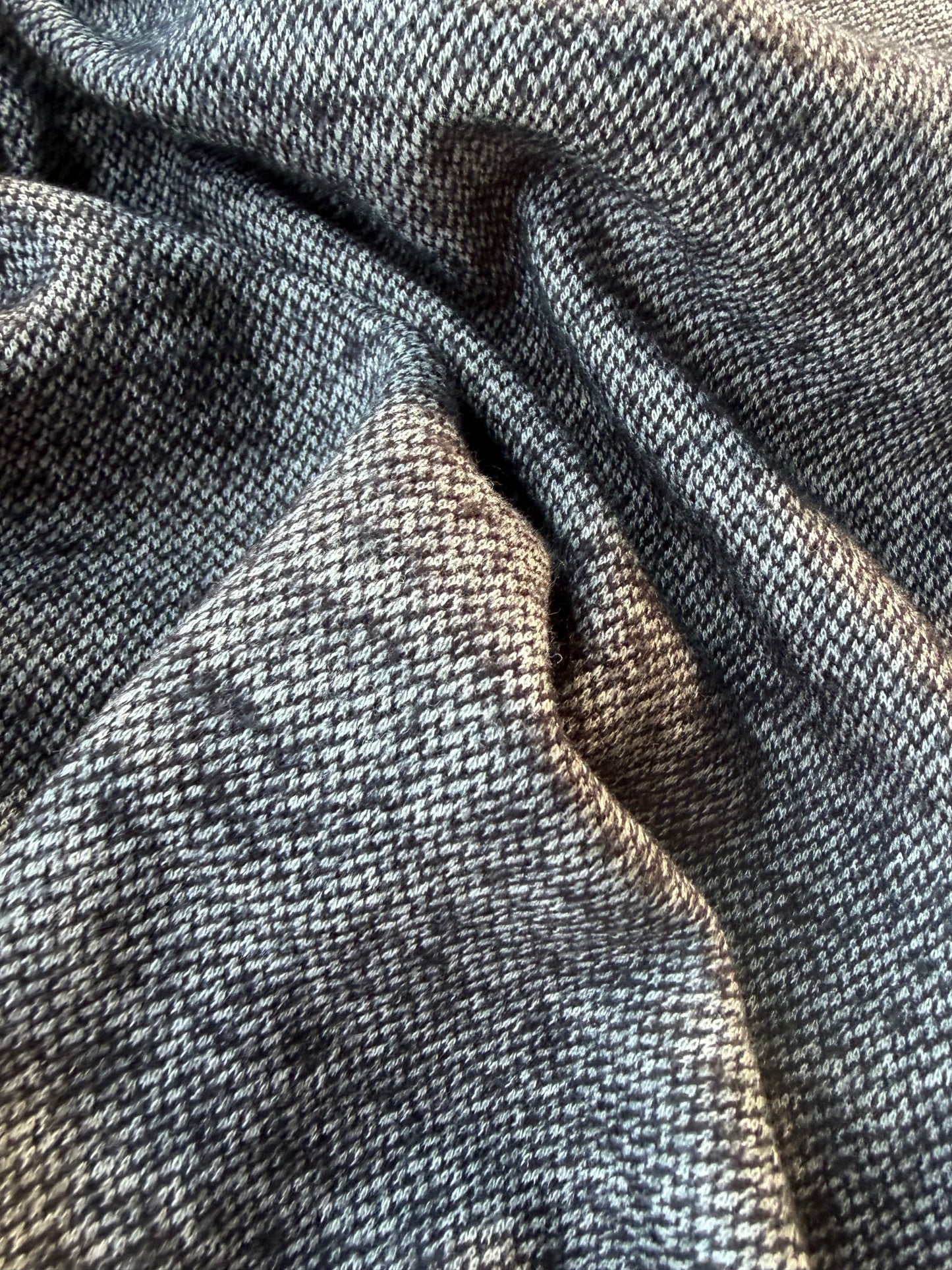 BURNS 033 grey mélange heavy wool jersey