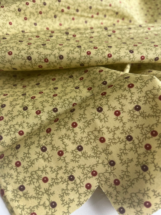 MAHARADJA 026 Indian cotton blackberry hedge sage green