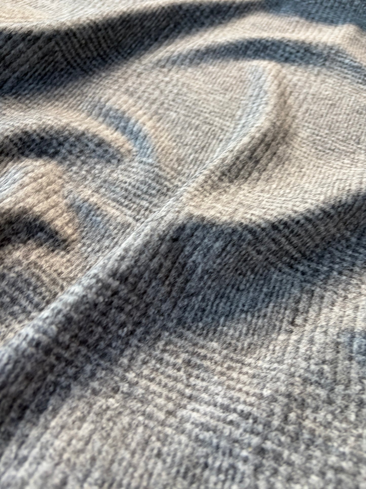 BURNS 035 Prince of Wales grey mélange heavy wool jersey