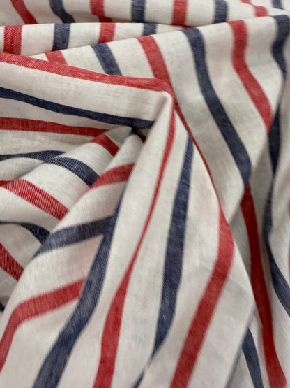 FANNY 026 cotton colourwoven striped shirting fabric