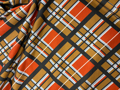 FANNY 028 jersey viscose elasthane diagonal checkered print