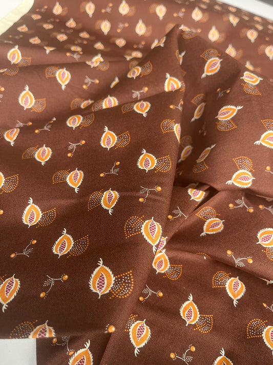 MAHARADJA 030 Indian cotton cleaves & berries chocolate