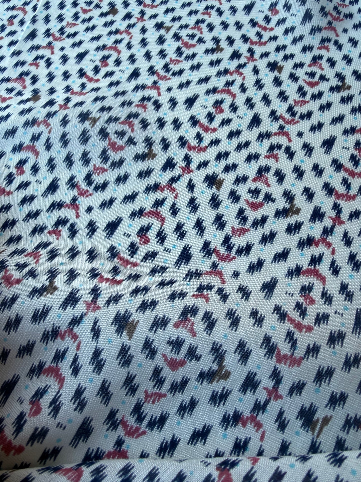 MARLON 012 cotton voile small navy/pink design