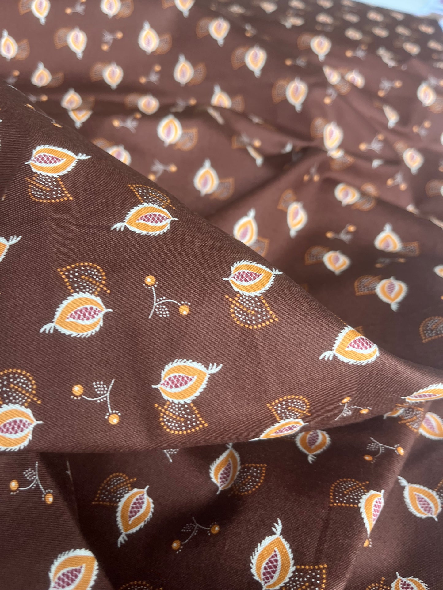 MAHARADJA 030 Indian cotton cleaves & berries chocolate