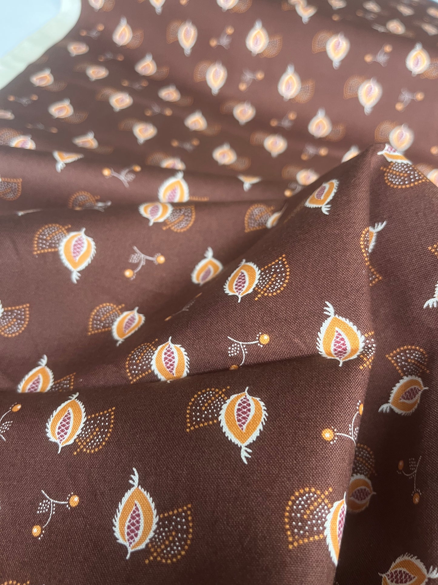 MAHARADJA 030 Indian cotton cleaves & berries chocolate