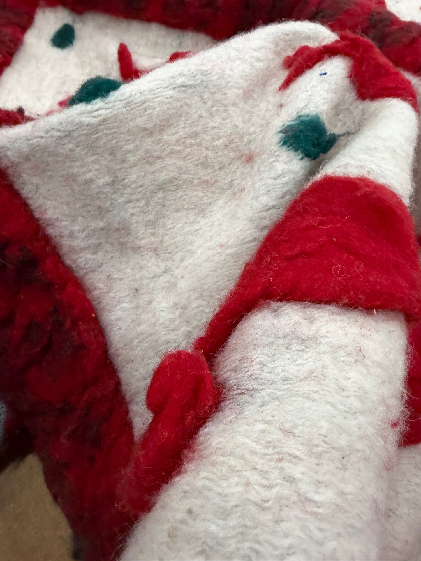 FANNY 031 heavy wool plaid applicated raindeers
