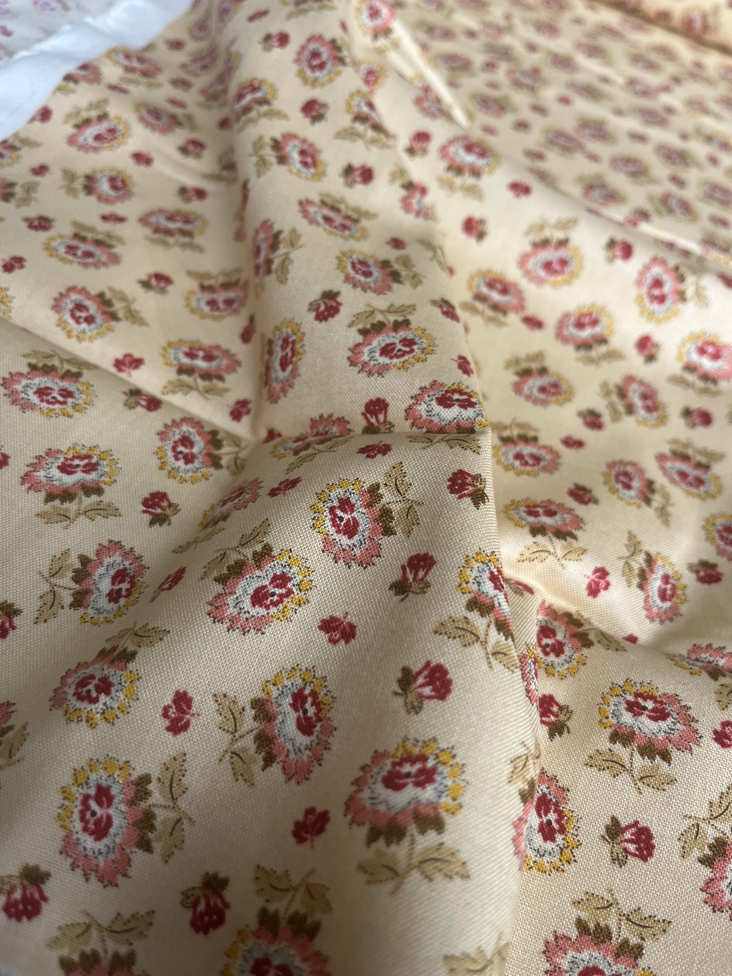 MAHARADJA 033 Indian cotton wild roses ecru