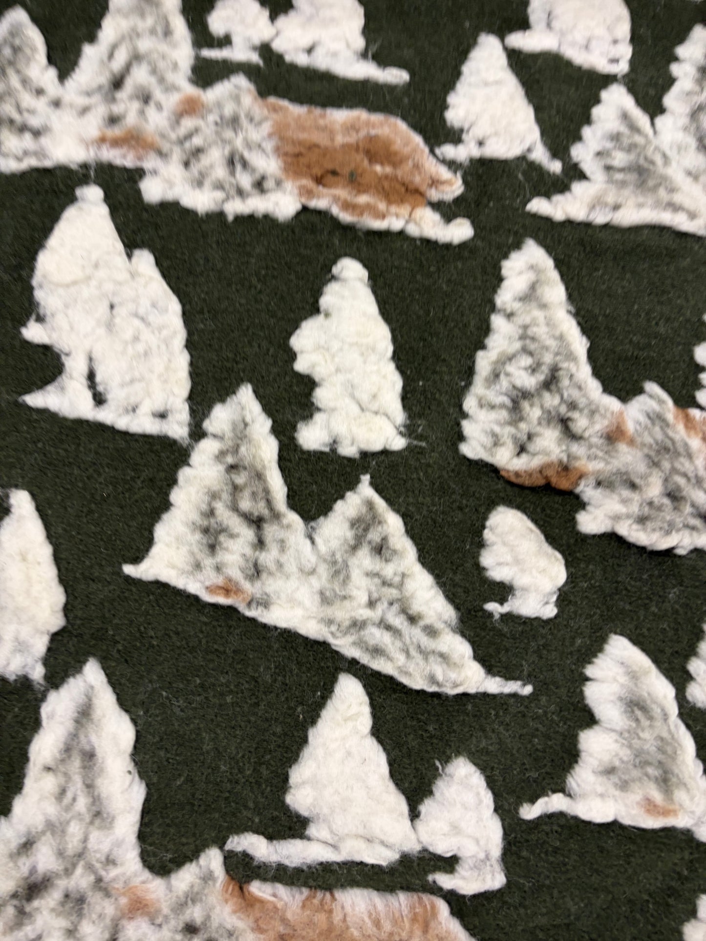 FANNY 032 heavy wool plaid applicated winter wonderland