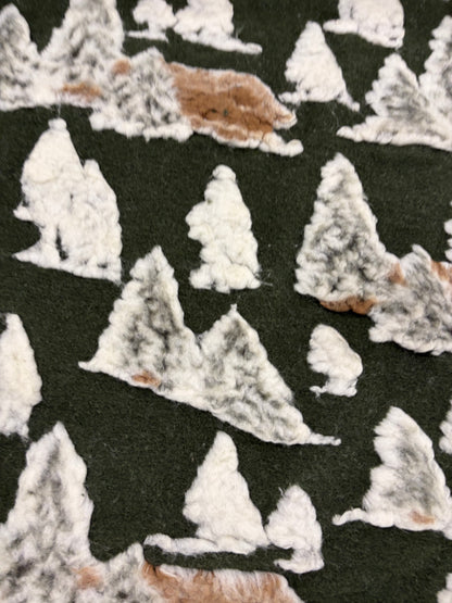 FANNY 032 heavy wool plaid applicated winter wonderland
