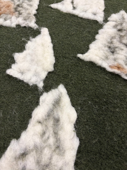 FANNY 032 heavy wool plaid applicated winter wonderland