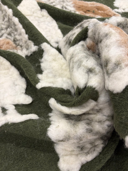 FANNY 032 heavy wool plaid applicated winter wonderland