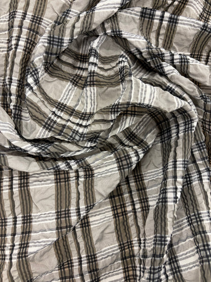 FANNY 033 colourwoven seersucker checkered shirting fabric