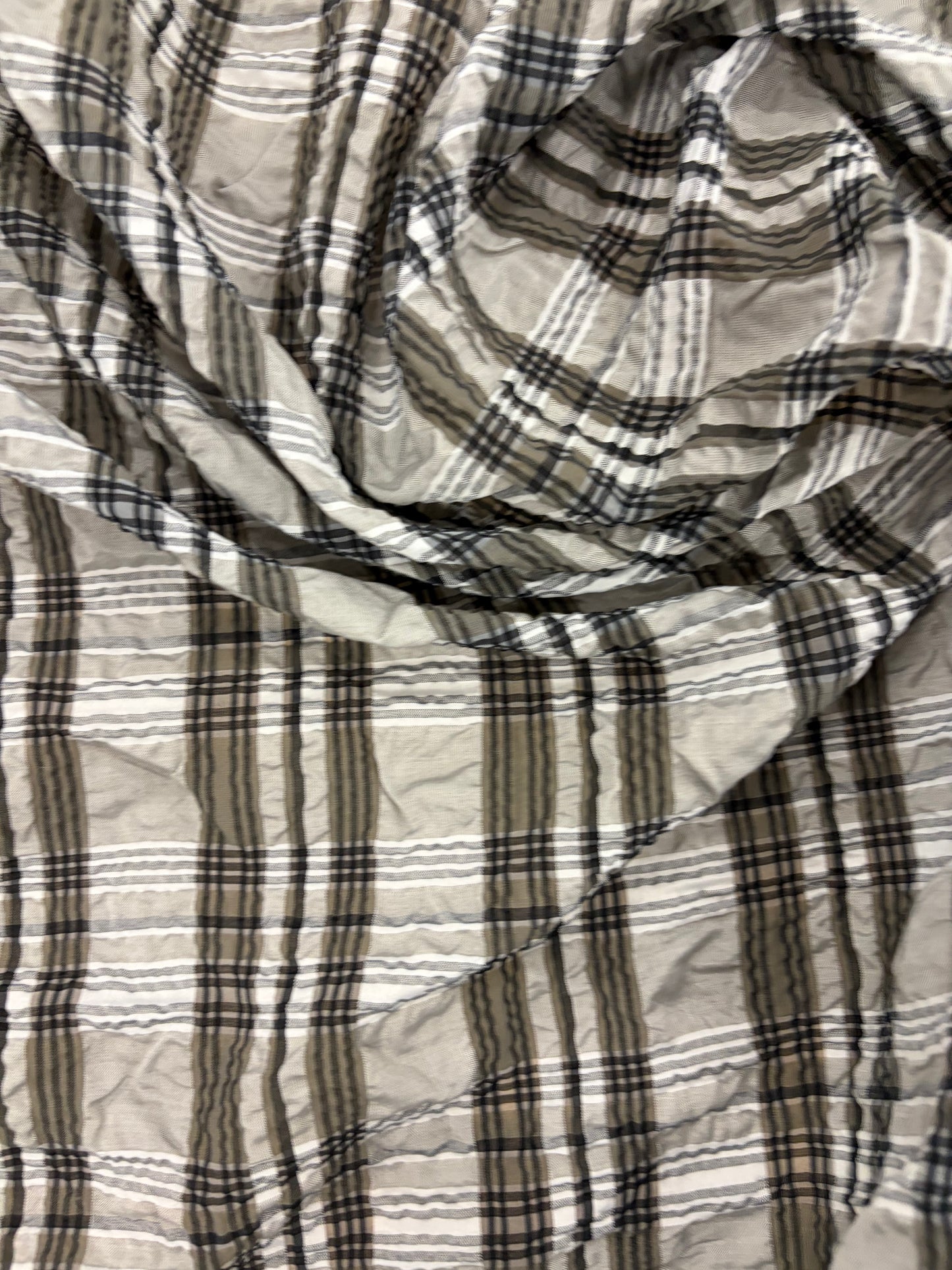 FANNY 033 colourwoven seersucker checkered shirting fabric