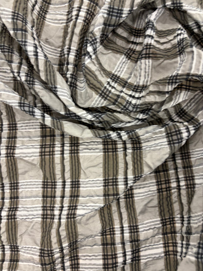 FANNY 033 colourwoven seersucker checkered shirting fabric