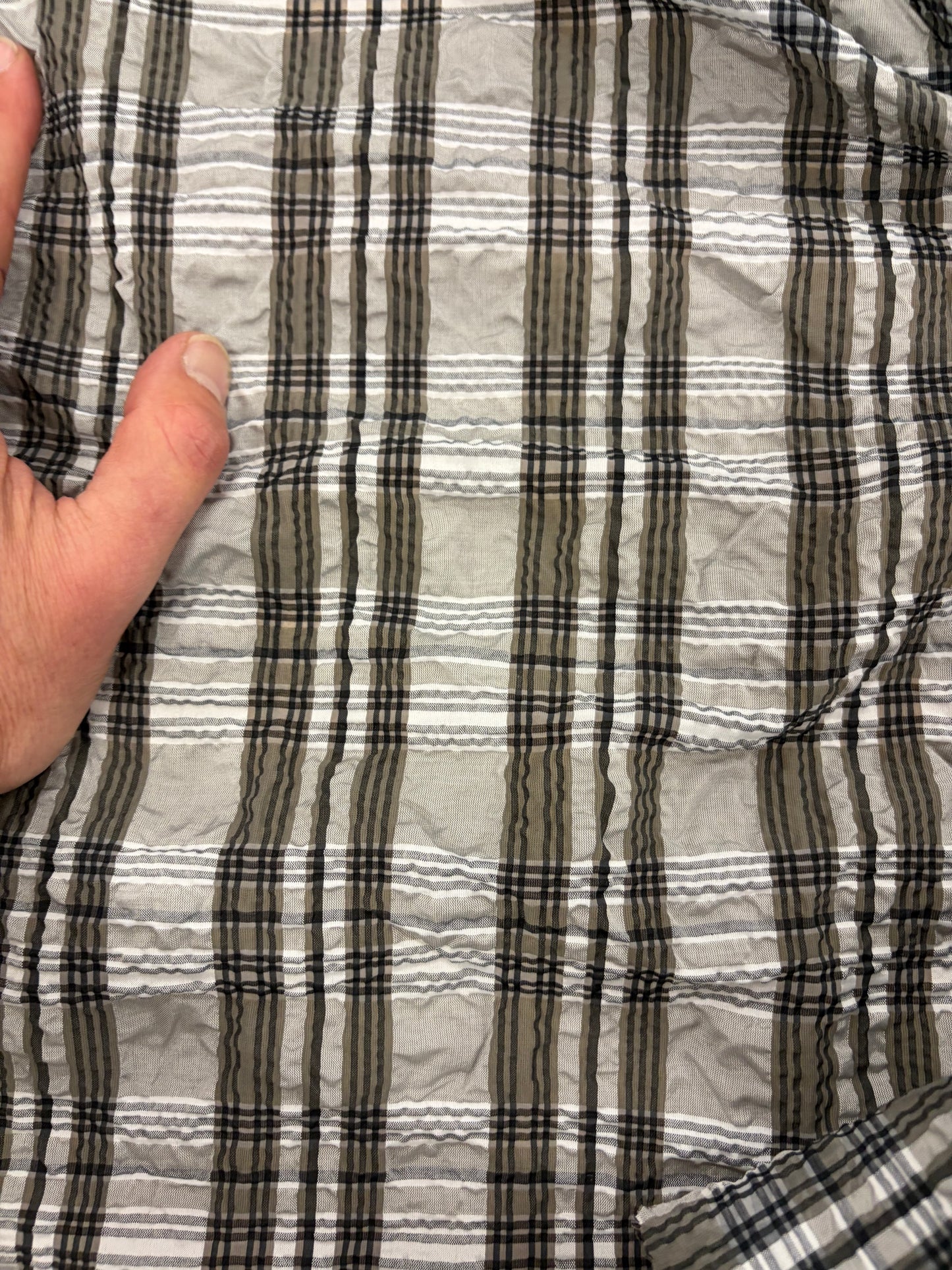 FANNY 033 colourwoven seersucker checkered shirting fabric