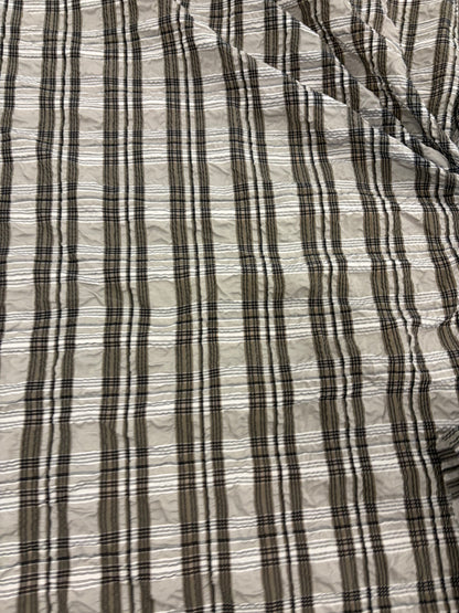 FANNY 033 colourwoven seersucker checkered shirting fabric