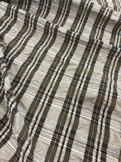 FANNY 033 colourwoven seersucker checkered shirting fabric