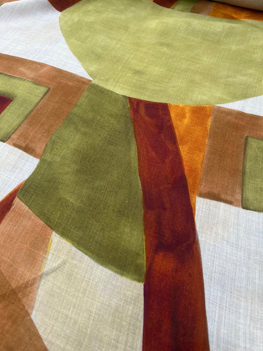 ROSARIO 001 voile cotton/ramie printed