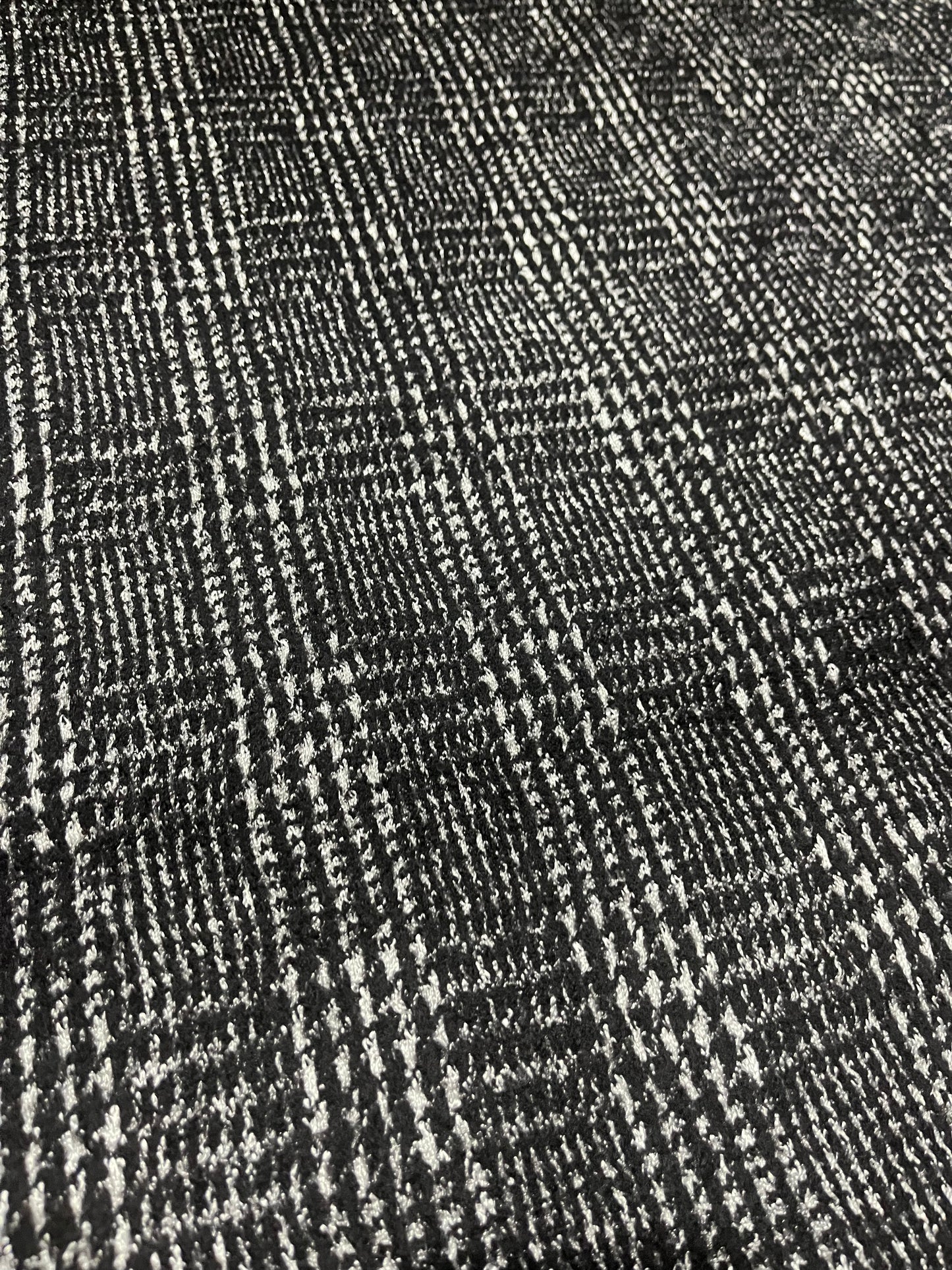 WOOLY 1055 wool black/silver tweed check