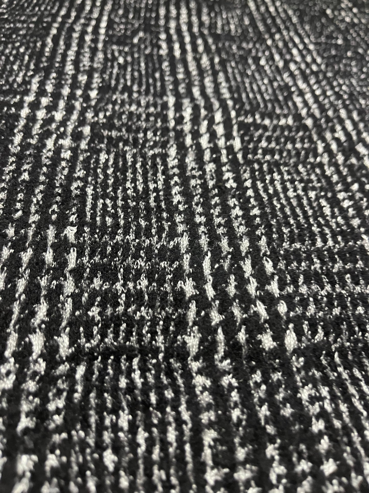 WOOLY 1055 wool black/silver tweed check