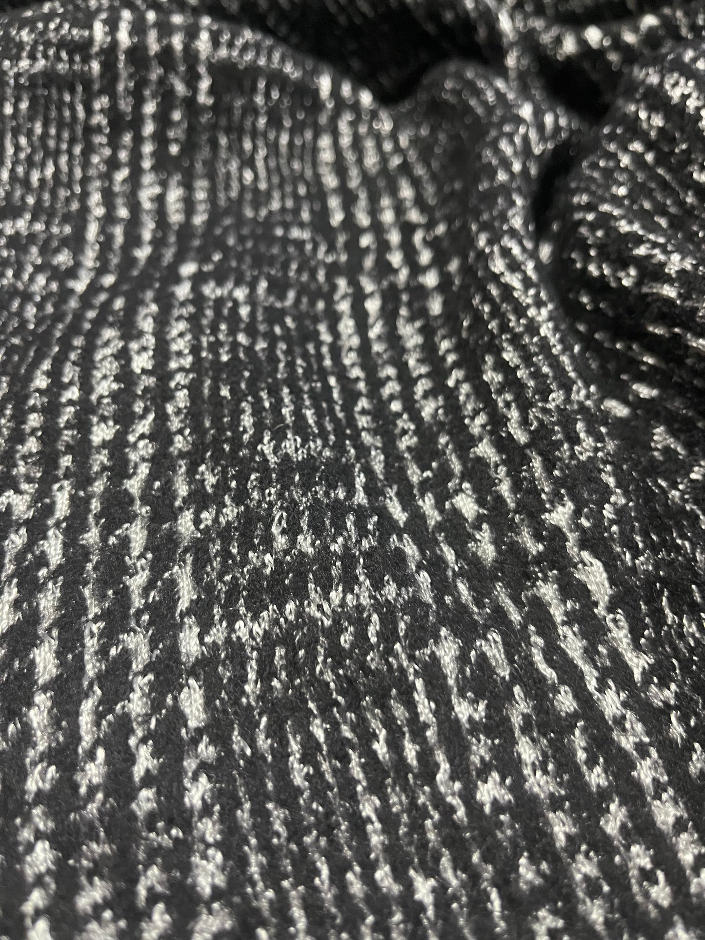 WOOLY 1055 wool black/silver tweed check