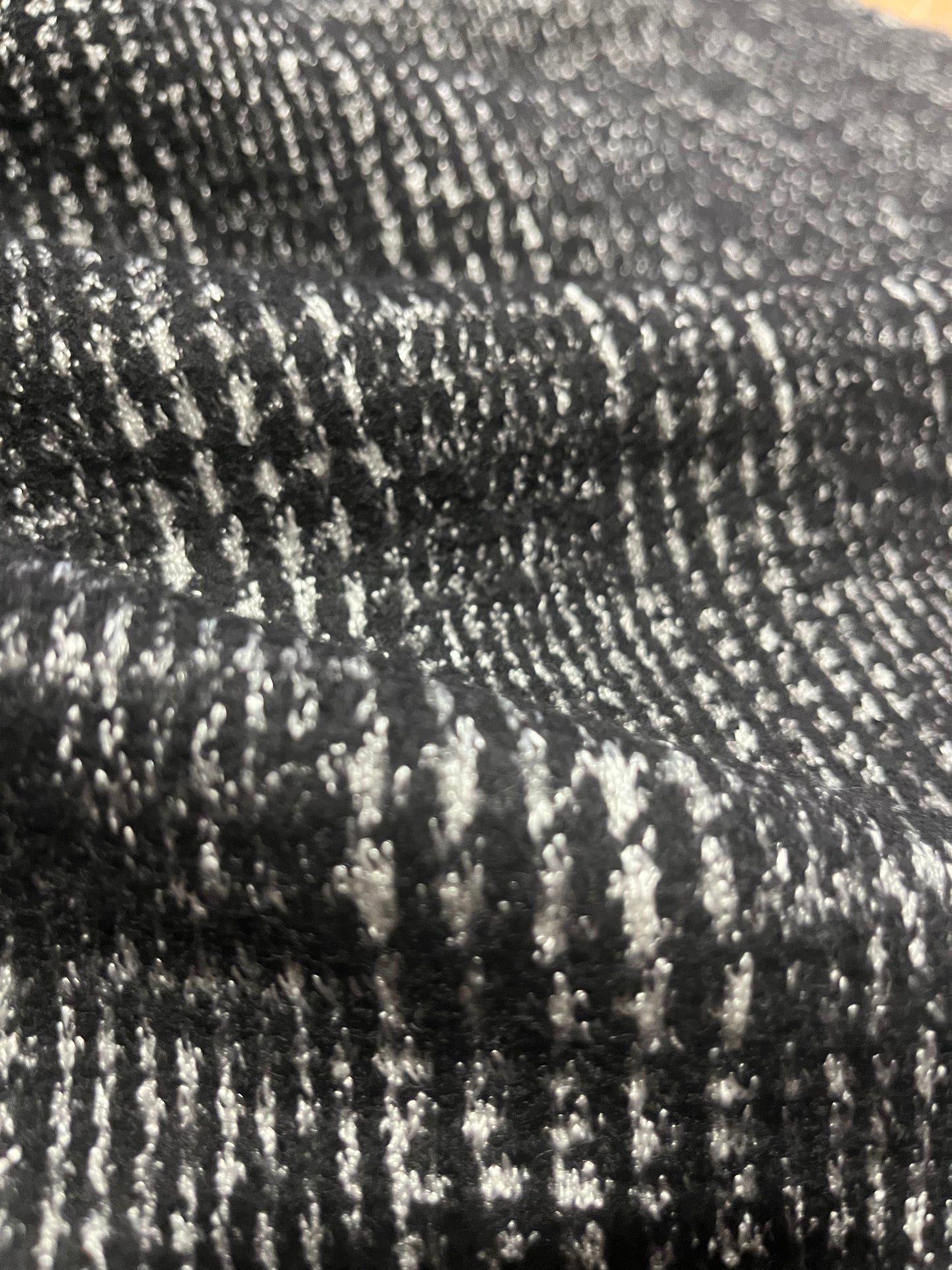 WOOLY 1055 wool black/silver tweed check