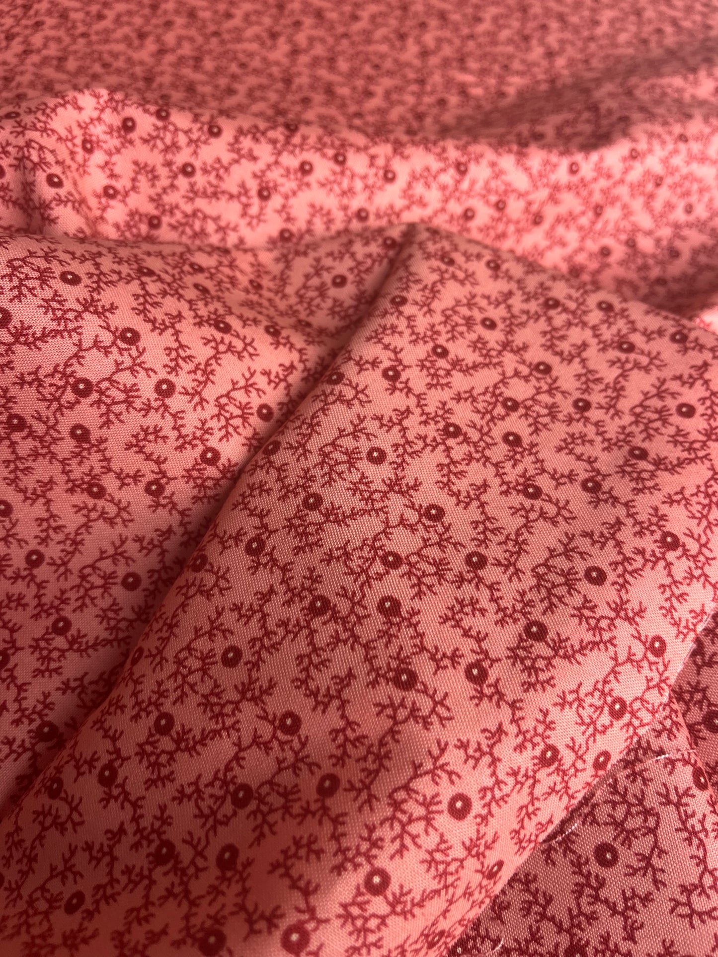 MAHARADJA 037 Indian cotton blackberry hedge coral pink