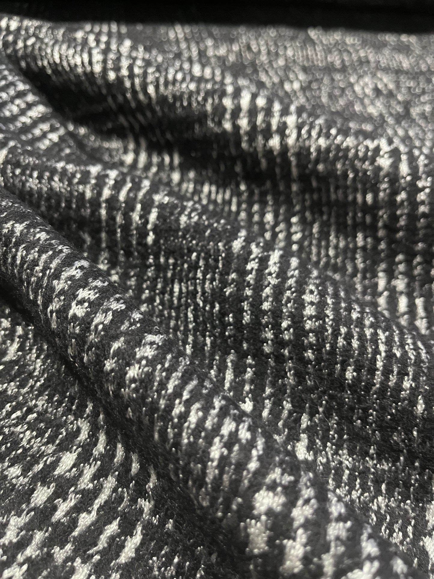 WOOLY 1055 wool black/silver tweed check