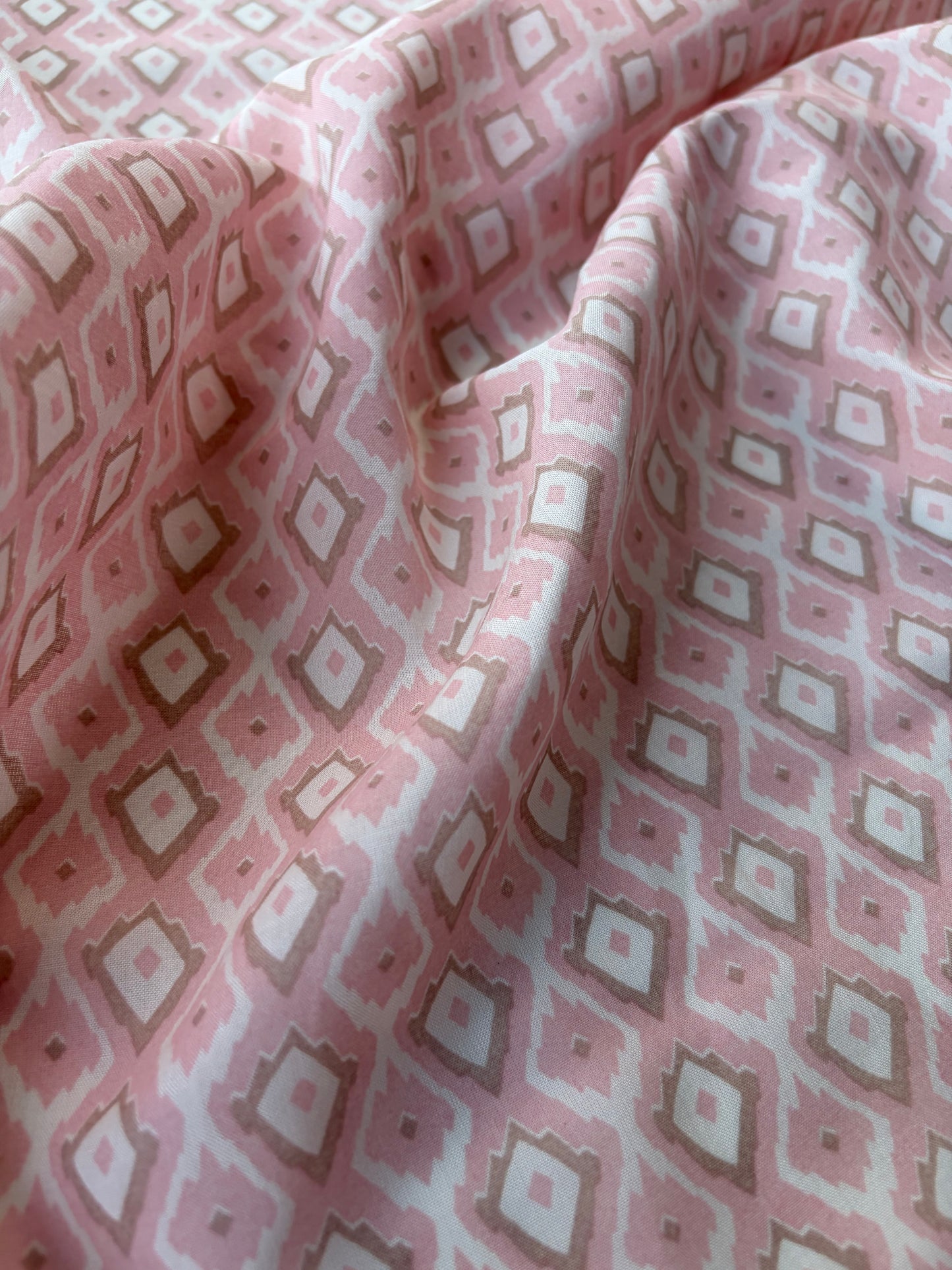 BURNS 043 BIS ethnical soft pink cotton voile