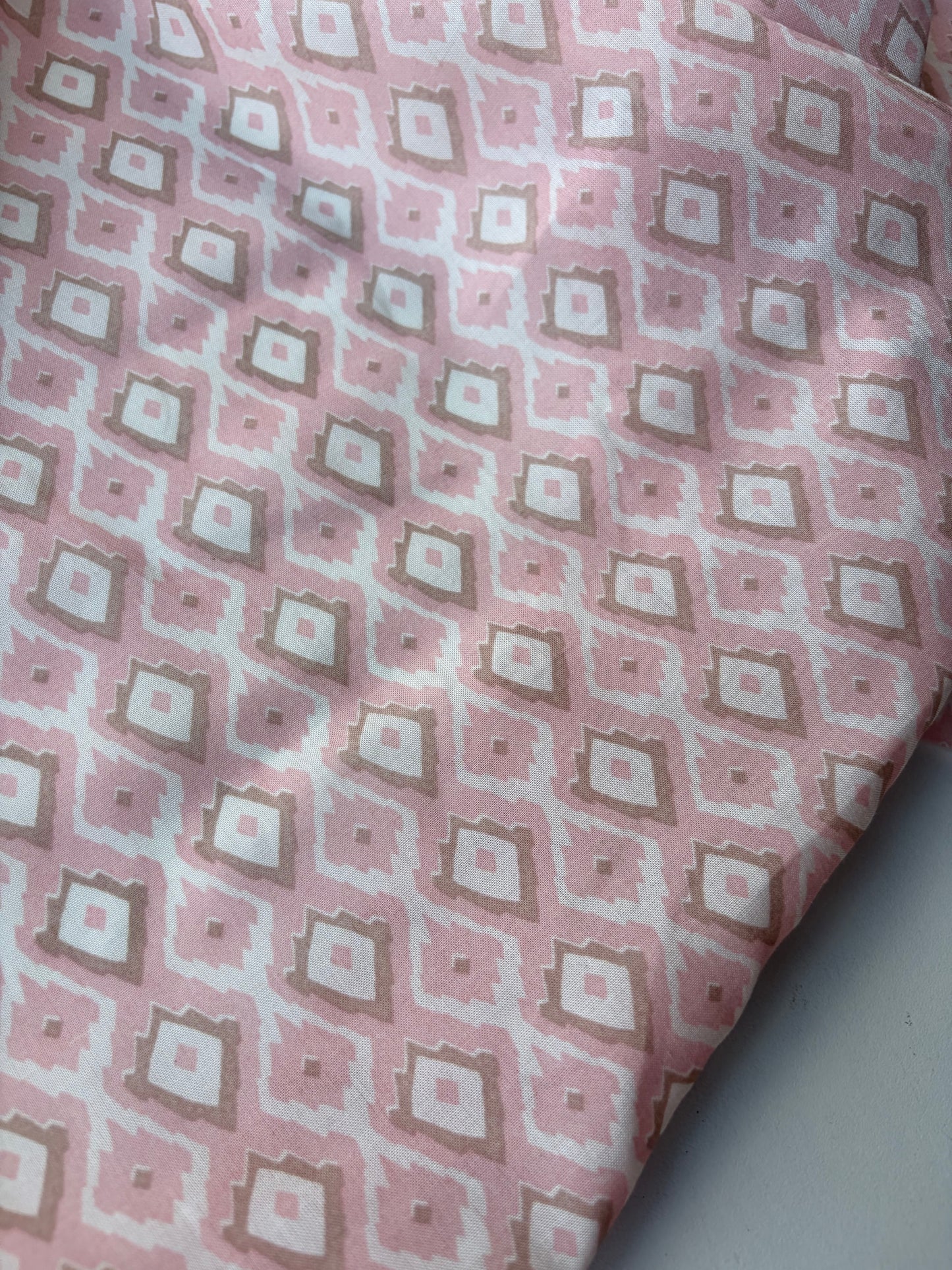 BURNS 043 BIS ethnical soft pink cotton voile
