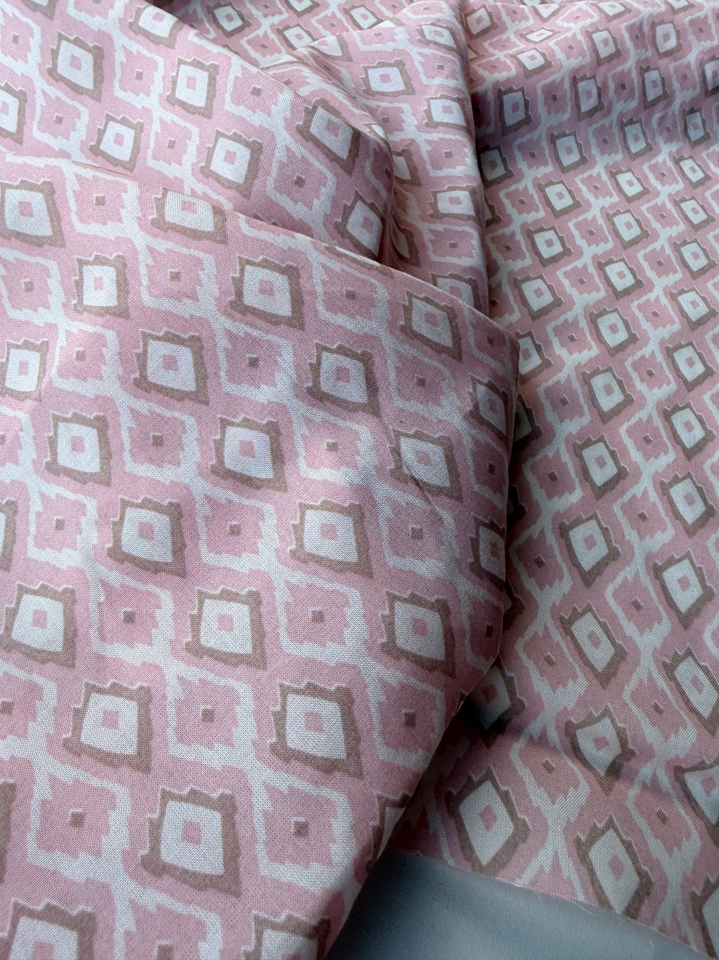 BURNS 043 BIS ethnical soft pink cotton voile