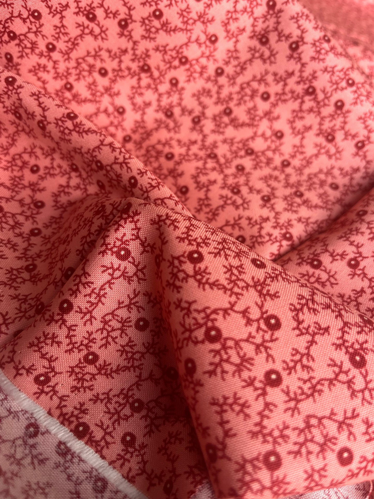 MAHARADJA 037 Indian cotton blackberry hedge coral pink