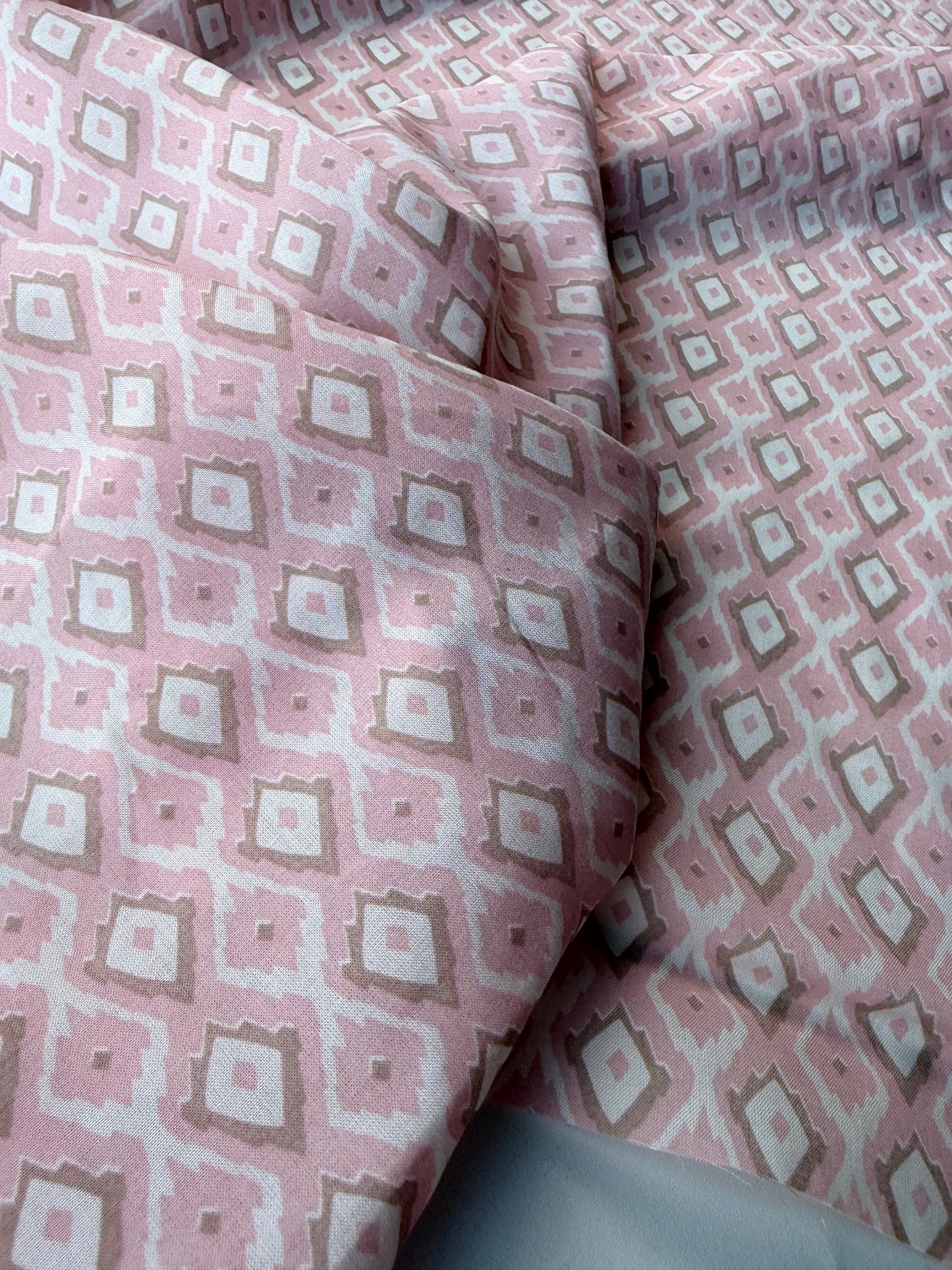 BURNS 043 BIS ethnical soft pink cotton voile