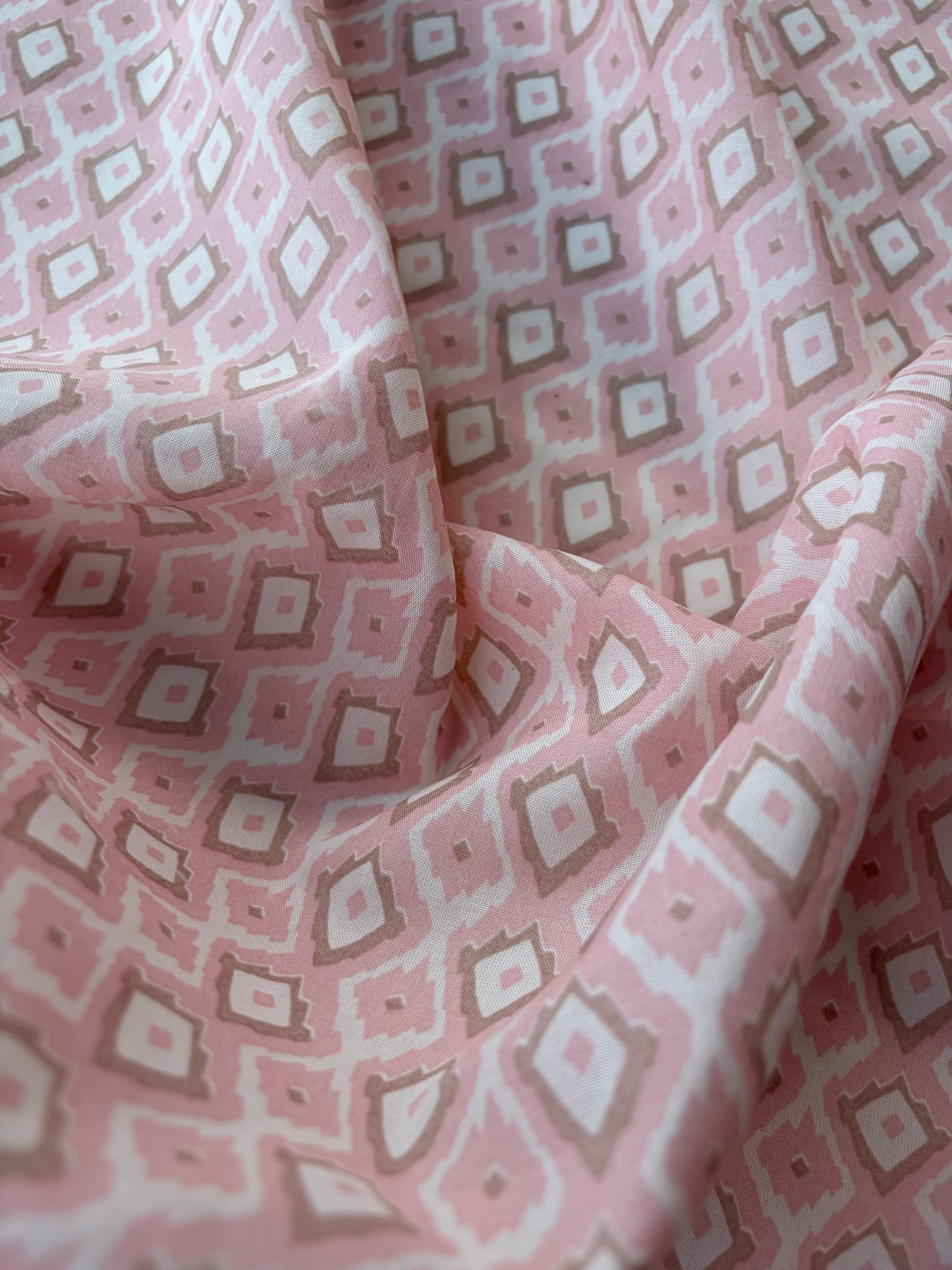 BURNS 043 BIS ethnical soft pink cotton voile