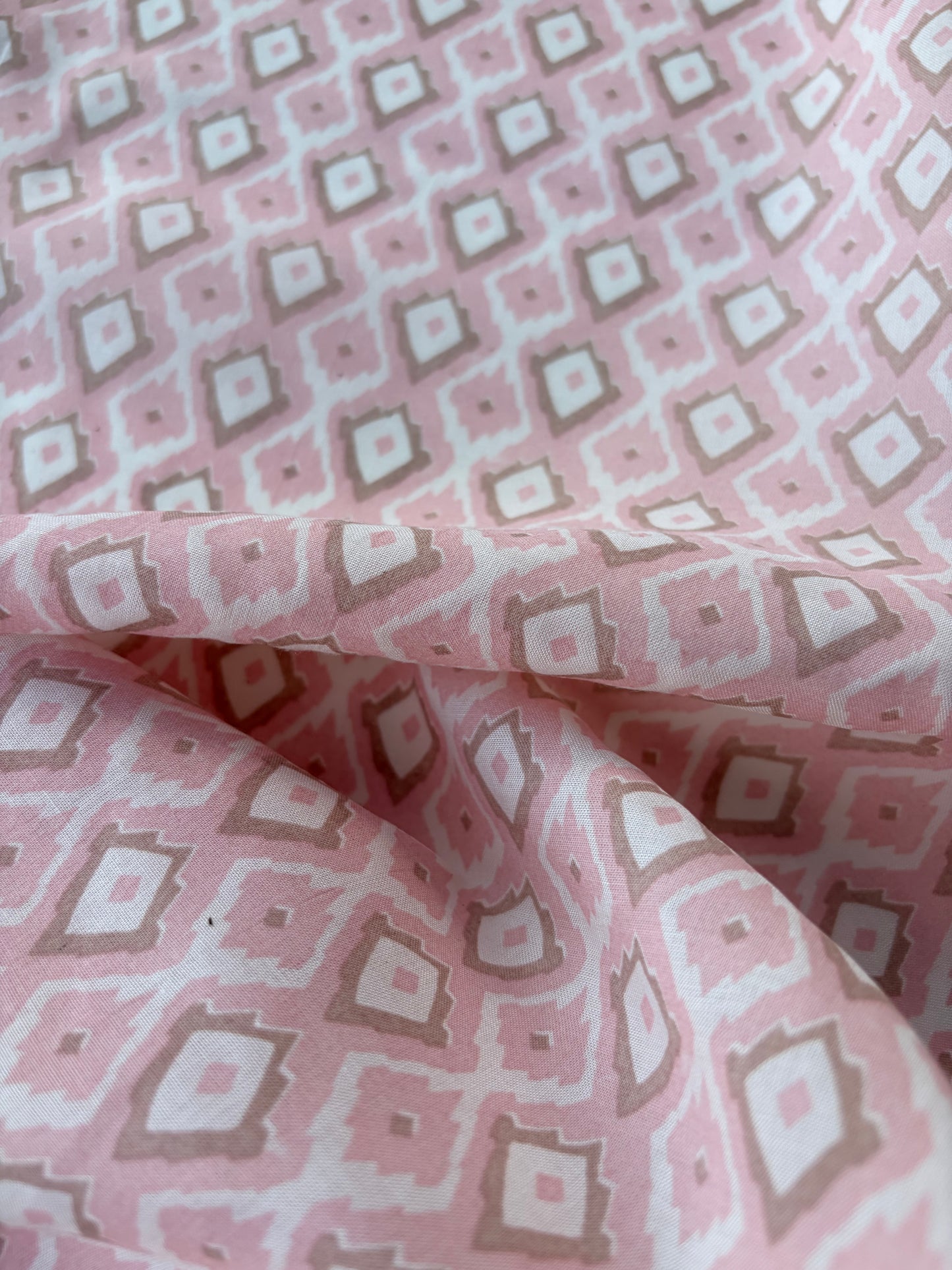 BURNS 043 BIS ethnical soft pink cotton voile