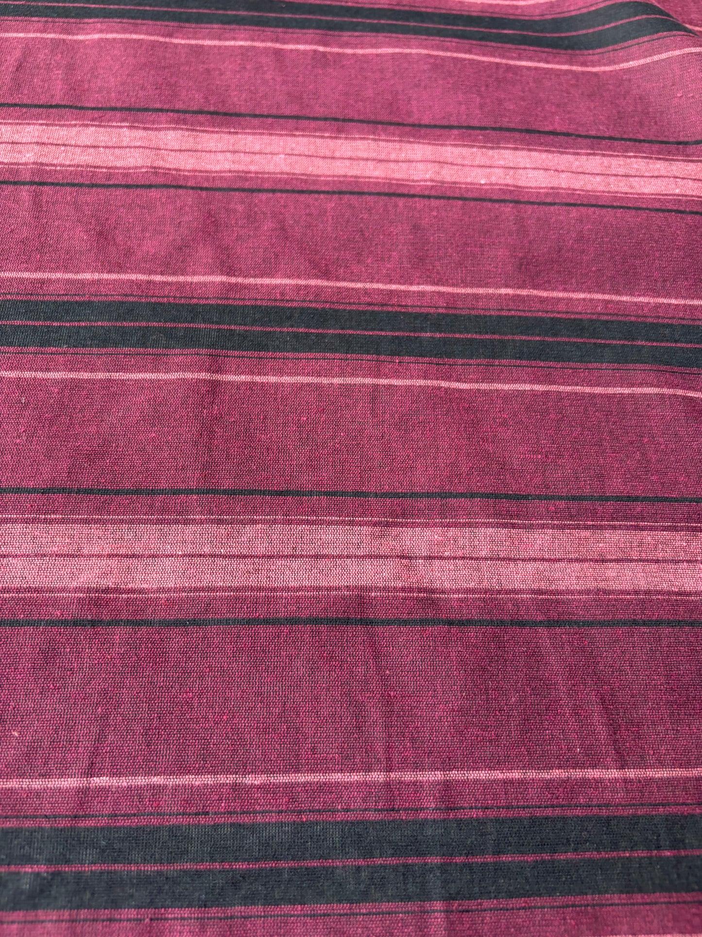 BURNS 040 burgundy cotton jacquard stripes
