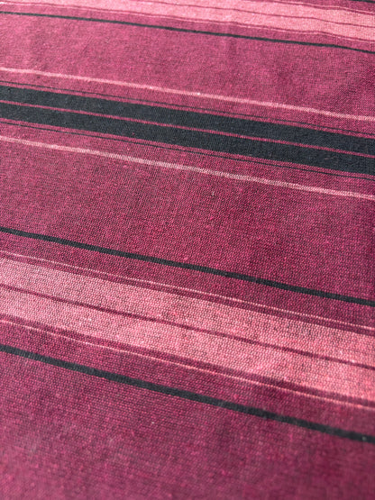 PC BURNS 040 burgundy cotton jacquard stripes