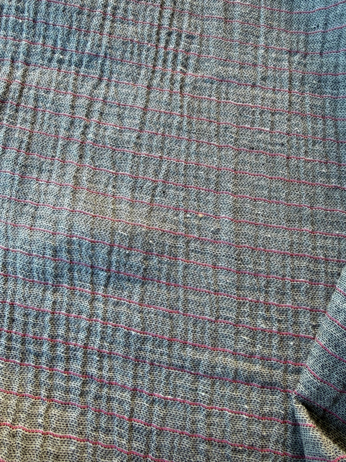 MARLON 024 washed cotton linen stripes grey/pink