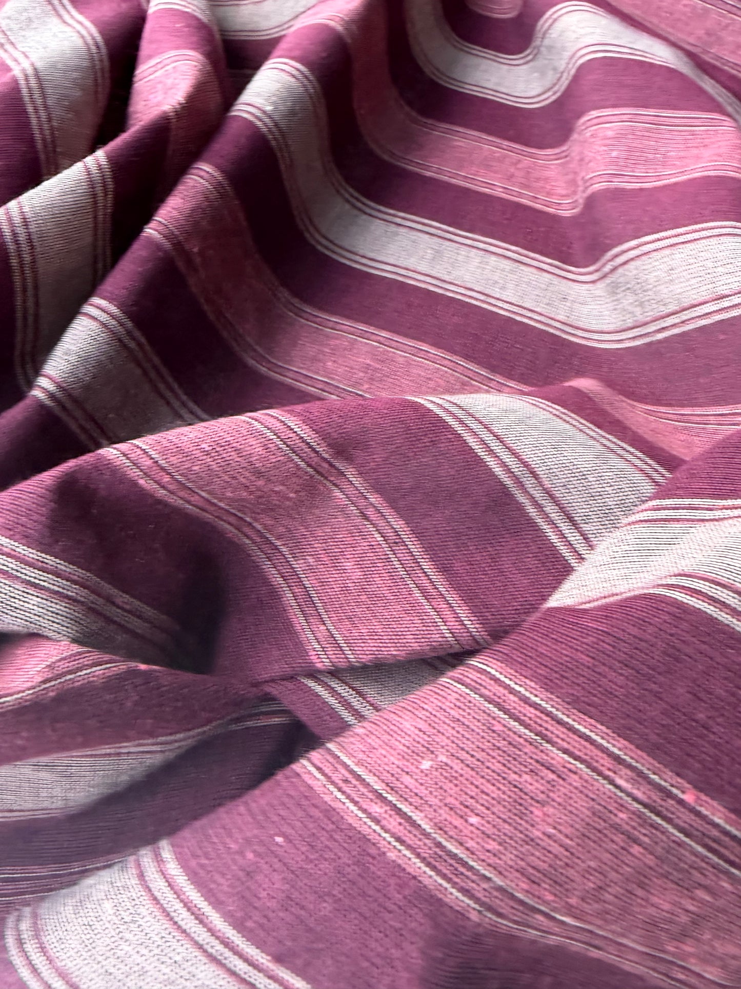 BURNS 041 burgundy cotton jacquard stripes