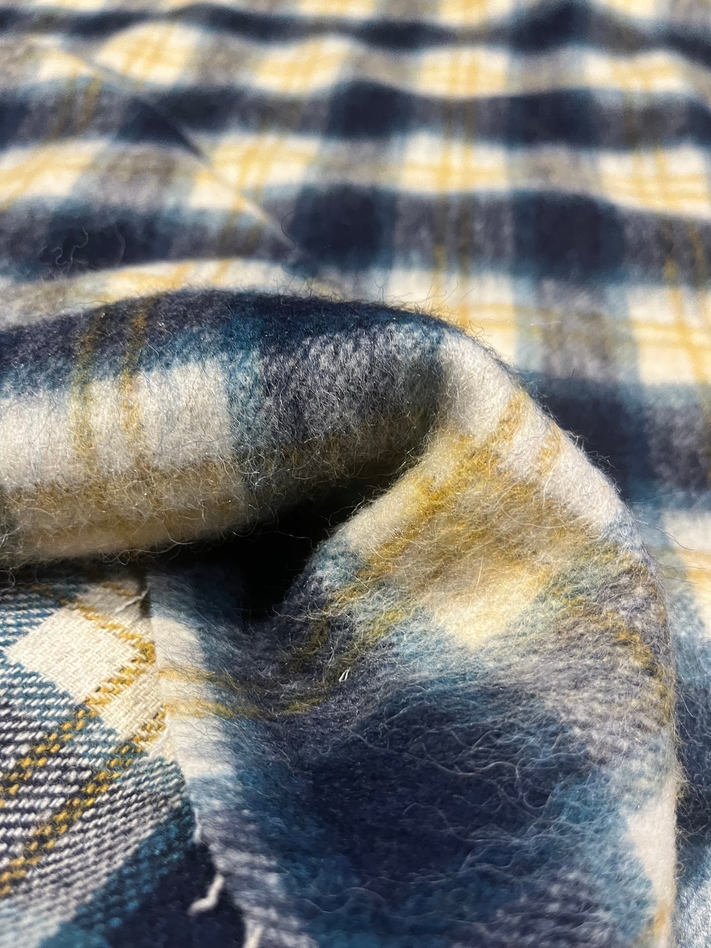 WOOLY 1085 check blue/yellow